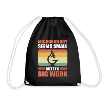 La microbiologie semble petite, mais c’est un gros travail - Sac de sport léger - noir - Devant