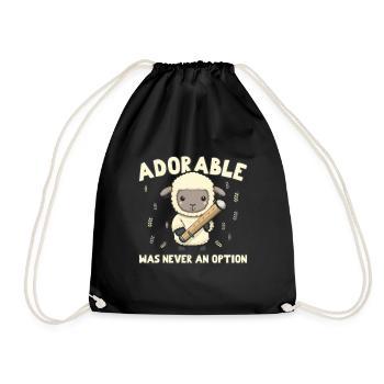 Adorable sheep were never an option - Drawstring Bag - black - Front
