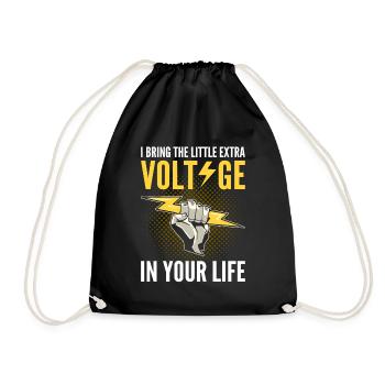 I Bring the Little Extra Voltage Electrician - Turnbeutel - Schwarz - Vorne
