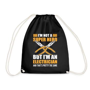 I’m Not a Super Hero but I’m an Electrician - Turnbeutel - Schwarz - Vorne