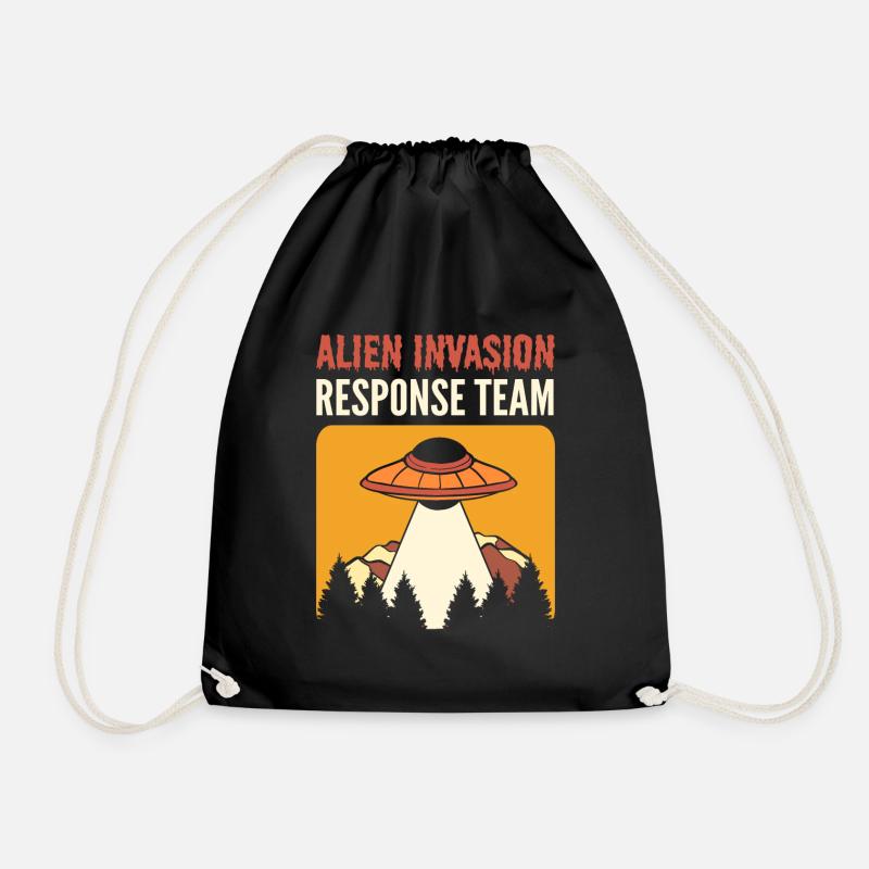 Alien Invasion Response Team Aliens UFO - Turnbeutel - Schwarz