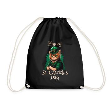 Happy St. Catrick's Day Patty - Turnbeutel - Schwarz - Vorne