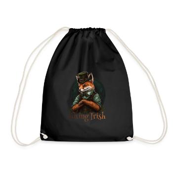 Foxing Irish St. Patty Day - Turnbeutel - Schwarz - Vorne