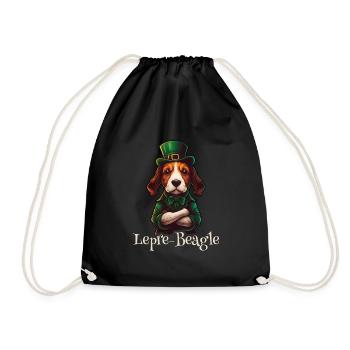 Lepre-Beagle Dog St. Patty - Turnbeutel - Schwarz - Vorne
