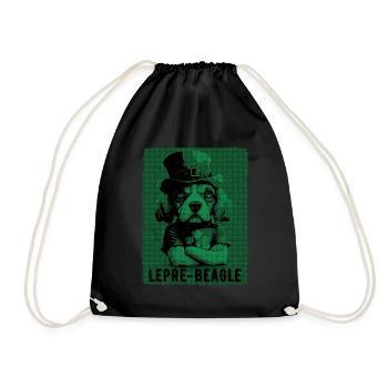 Lepre-Beagle Dog St. Patty - Turnbeutel - Schwarz - Vorne