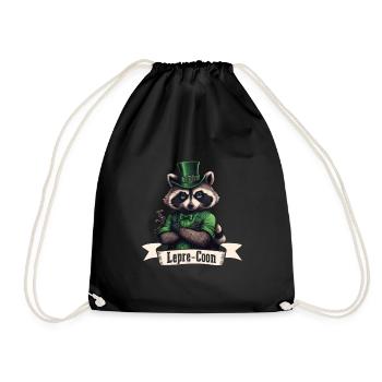 Lepre-Coon Raccoon St. Patty - Turnbeutel - Schwarz - Vorne