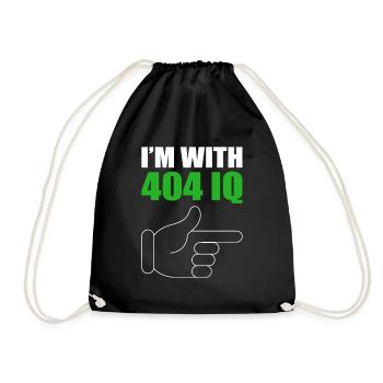 I'm with Stupid 404 Error Programmer Coding - Turnbeutel - Schwarz - Vorne