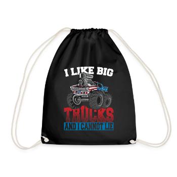 J’aime les gros camions et je ne peux pas mentir Monstertruck - Sac de sport léger - noir - Devant