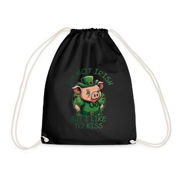 Je ne suis pas irlandais mais j’aime embrasser St. Patty - Sac de sport léger - noir - Devant