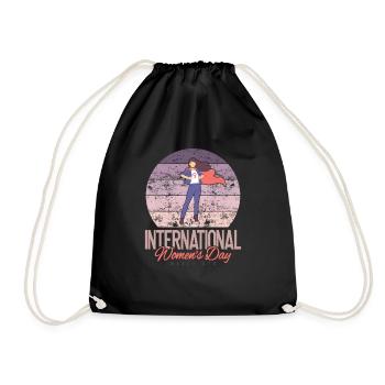 Bonne Journée internationale de la femme le 8. - Sac de sport léger - noir - Devant