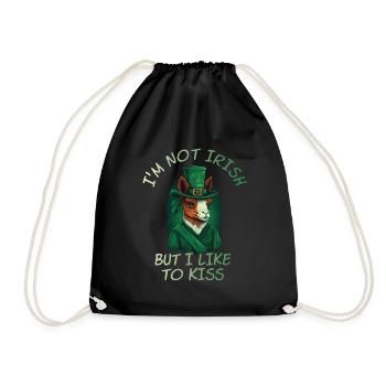 I'm not Irish but I like to Kiss Llama St. Patty - Turnbeutel - Schwarz - Vorne