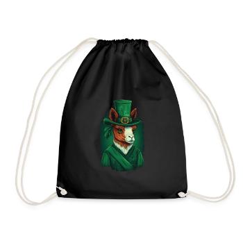 Llama St. Patty - Turnbeutel - Schwarz - Vorne