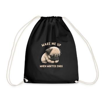 Wake Me Up When Winter Ends - Drawstring Bag - black - Front