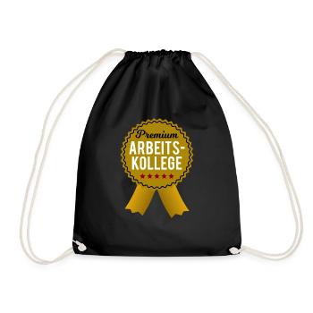 Bester Arbeitskollege Orden Geschenk Herren Lustig - Turnbeutel - Schwarz - Vorne