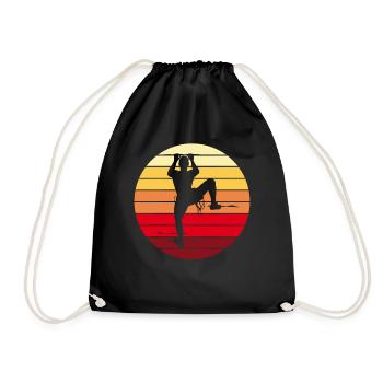 Climbing Mountaineering Retro Vintage Gift - Drawstring Bag - black - Front