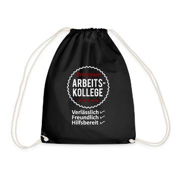 Bester Arbeitskollege Spruch Geschenk Herren - Turnbeutel - Schwarz - Vorne