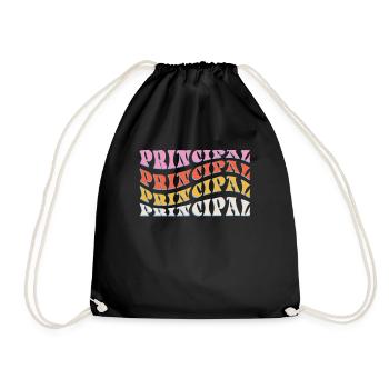 Directeur de l’école Retro Groovy Wave - Sac de sport léger - noir - Devant