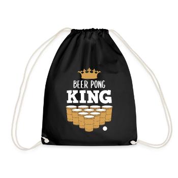 Beer Pong King Beer Pong Cadeau amusant - Sac de sport léger - noir - Devant