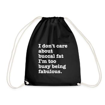 Beauté naturelle Pas de graisse buccale Romover Citation - Sac de sport léger - noir - Devant