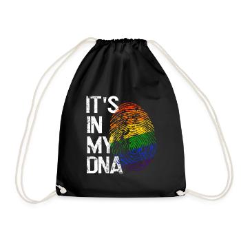 LGBTQ love in my DNA - Drawstring Bag - black - Front