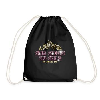 Cheers minces, grand sourire, pas de graisse buccale - Sac de sport léger - noir - Devant