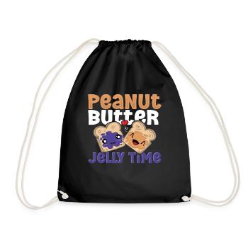 Peanut Butter Jelly Time PB & J Best Friends - Turnbeutel - Schwarz - Vorne
