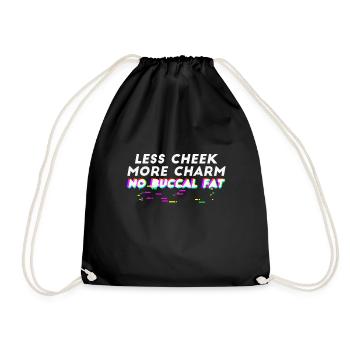 Moins de joue, plus de charme, pas de graisse buccale - Sac de sport léger - noir - Devant