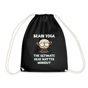 Brain Yoga The Ultimate Gray Matter Workout - Drawstring Bag - black - Front
