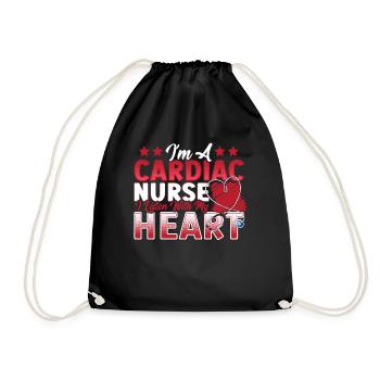 Je suis une infirmière cardiaque que j’écoute avec mon cœur - Sac de sport léger - noir - Devant