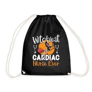 Witchiest Cardiac Nurse Ever Halloween Cardiac - Drawstring Bag - black - Front