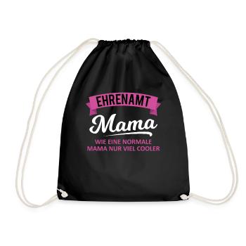 Ehrenamt Mama Spruch Ehrenamtlerin Geschenk - Turnbeutel - Schwarz - Vorne