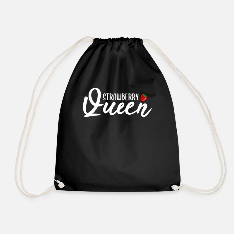 Strawberry Queen Erdbeere Frucht Geschenk Damen - Turnbeutel - Schwarz