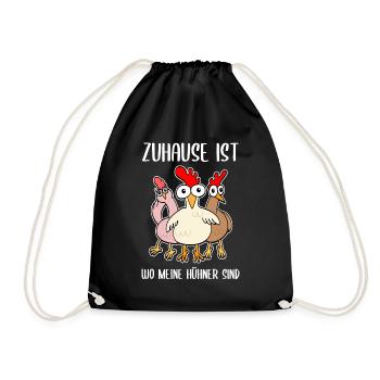 Drôles de poulets Amateurs de poulet disant cadeau - Sac de sport léger - noir - Devant