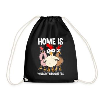 Drôles de poulets Amateurs de poulet disant cadeau - Sac de sport léger - noir - Devant