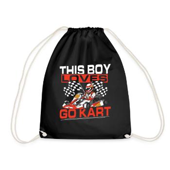 Ce garçon adore Go Kart Go-Kart Racing - Sac de sport léger - noir - Devant