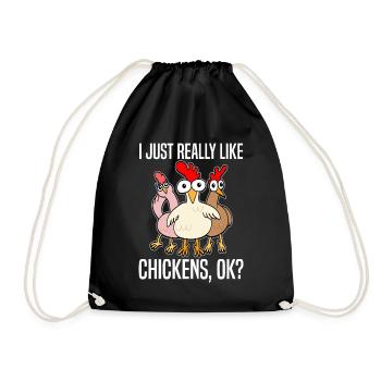 Drôles de poulets Amateurs de poulet disant cadeau - Sac de sport léger - noir - Devant