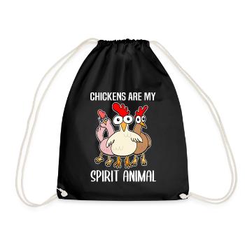 Drôles de poulets Amateurs de poulet disant cadeau - Sac de sport léger - noir - Devant