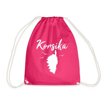Carte de l’île de Corse France Cadeau de Noël - Sac de sport léger - fuchsia - Devant