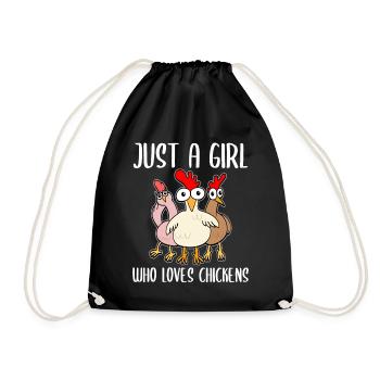 Drôles de poulets Amateurs de poulet disant cadeau - Sac de sport léger - noir - Devant