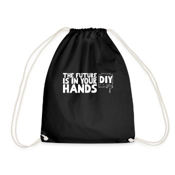 DIY The Future is in Your Hands - Drawstring Bag - black - Front