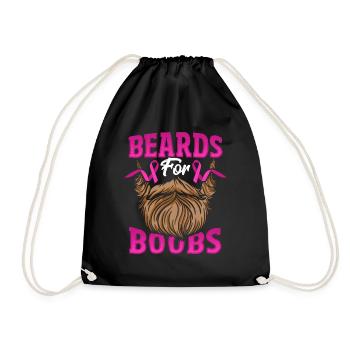 Barbes pour seins Sensibilisation au cancer du sein Rose - Sac de sport léger - noir - Devant
