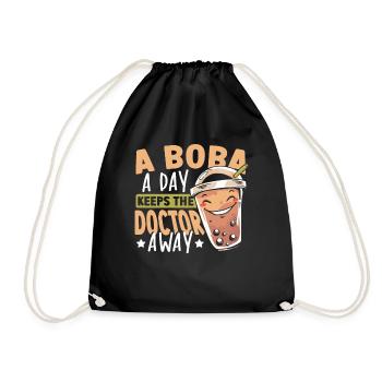 Un Boba par jour éloigne le docteur Boba Tea - Sac de sport léger - noir - Devant