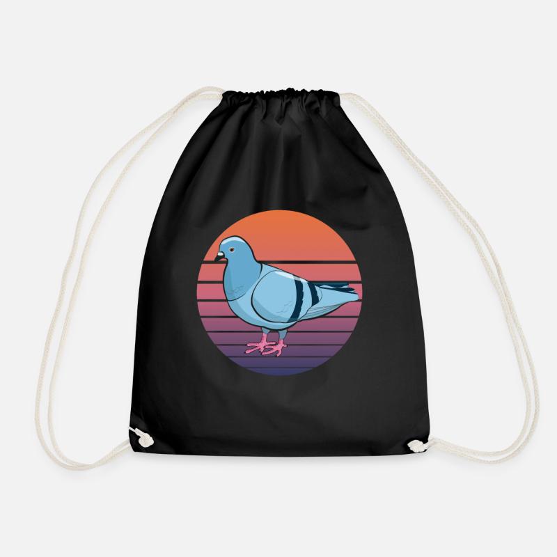 Taube Taubenzüchter Retro Vintage Geschenk - Turnbeutel - Schwarz