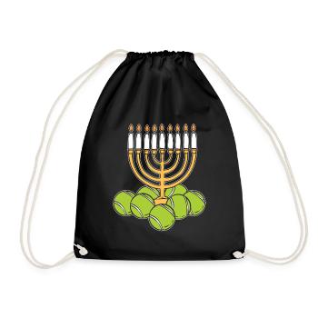 Hanoukka Tennis Menorah Candles juives - Sac de sport léger - noir - Devant