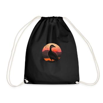 Coucher de soleil sur l’oie - Sac de sport léger - noir - Devant