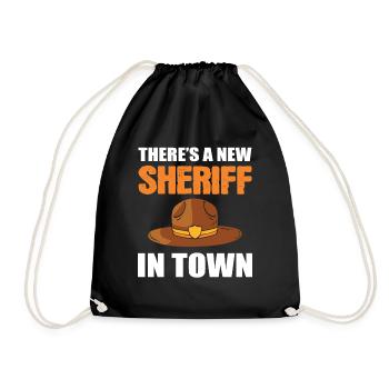 Il y a un nouveau shérif en ville Shérif adjoint - Sac de sport léger - noir - Devant