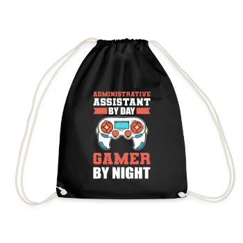 Assistante administrative le jour Joueur de nuit - Sac de sport léger - noir - Devant