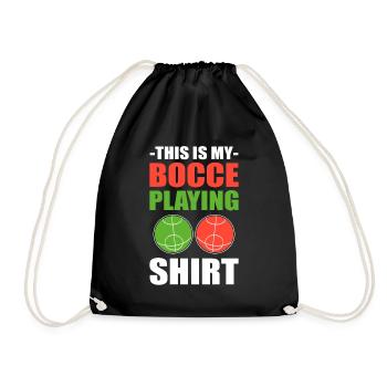 Ceci est mon jeu de pétanque en chemise - Sac de sport léger - noir - Devant