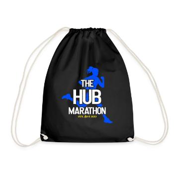 Marathon 17. April 2023 im Hub of the Universe - Turnbeutel - Schwarz - Vorne