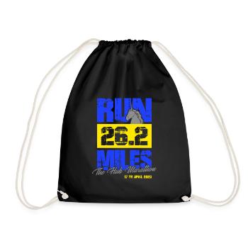 Marathon 17. April 2023 im Hub of the Universe - Turnbeutel - Schwarz - Vorne